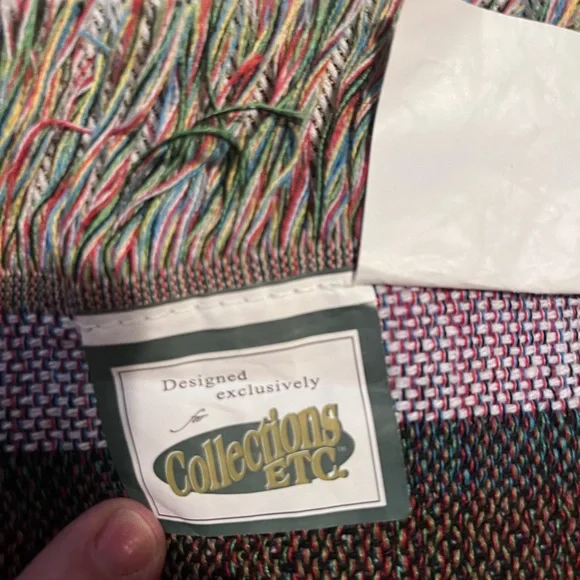 Vintage Throw Fringed Tapestry for “My Granddaughter”2” fringe - Picture 3 of 6